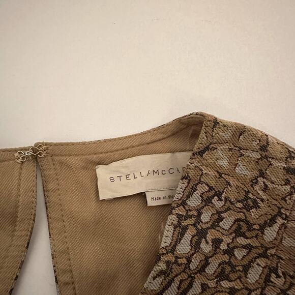 Stella McCartney Runway Crocodile Jacquard V-Neck Open Back Slit Dress Size 2 - Picture 4 of 15